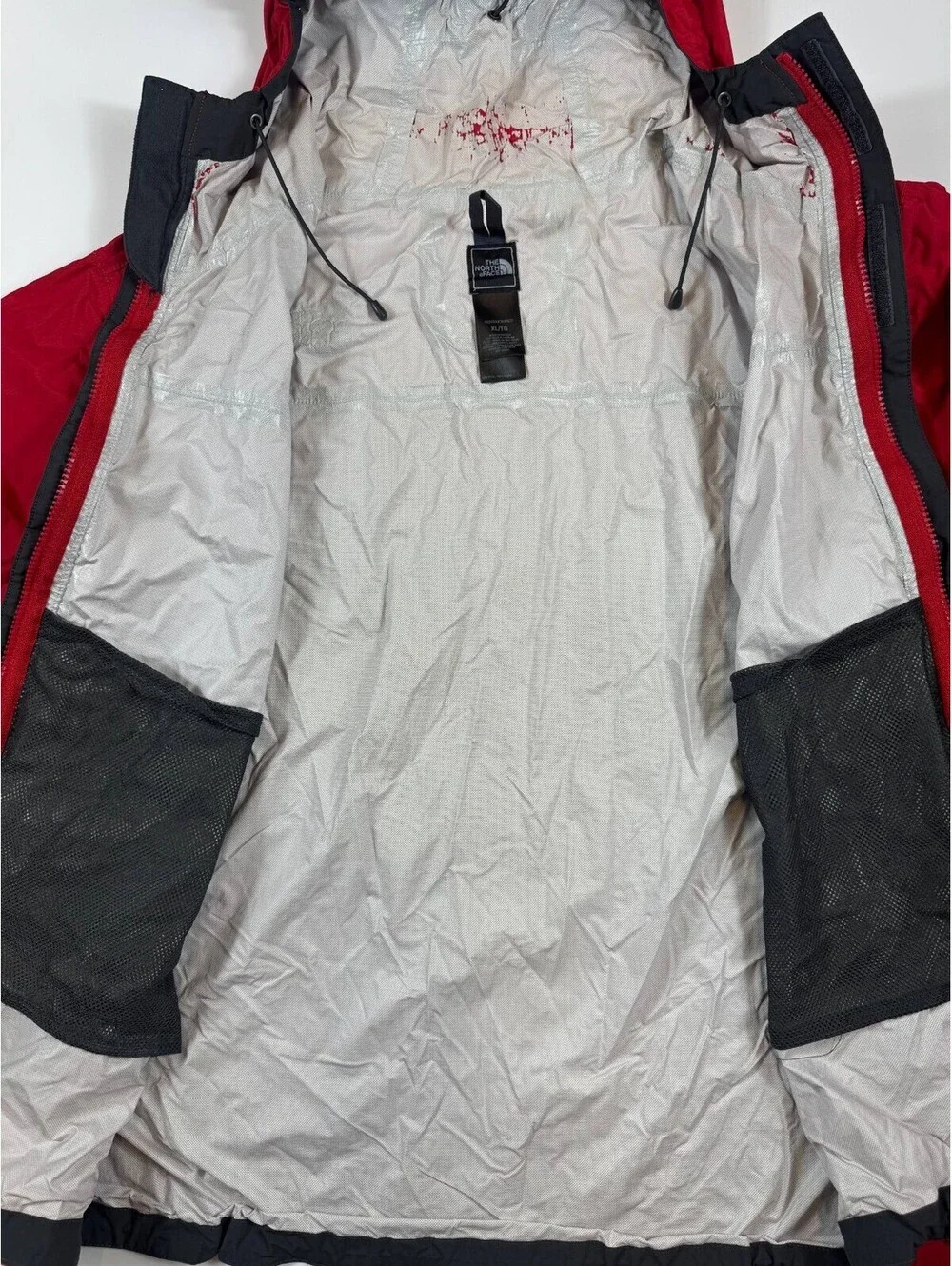The North Face HyVent 2.5L Rain Jacket Mens XL Red Hooded Shell